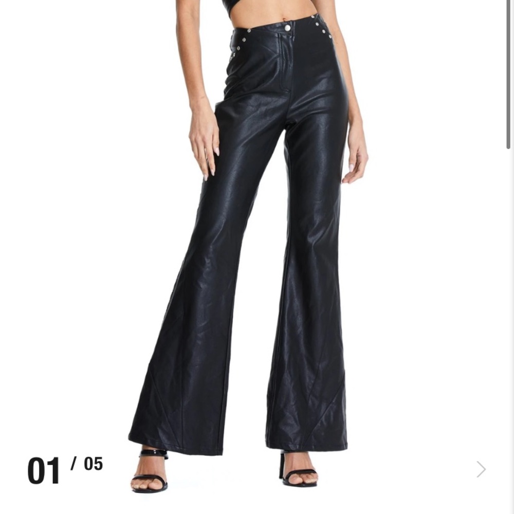 I.Am.Gia Desiree leather flare pant